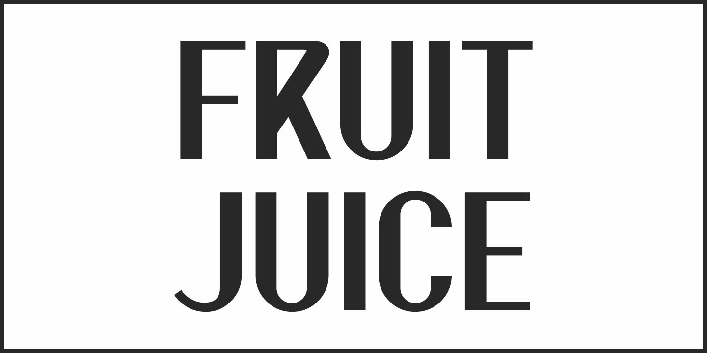Fruit Juice JNL Regular Font preview